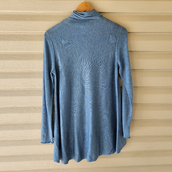 Eileen Fisher blue tencel knit sweater - Picture 12 of 13